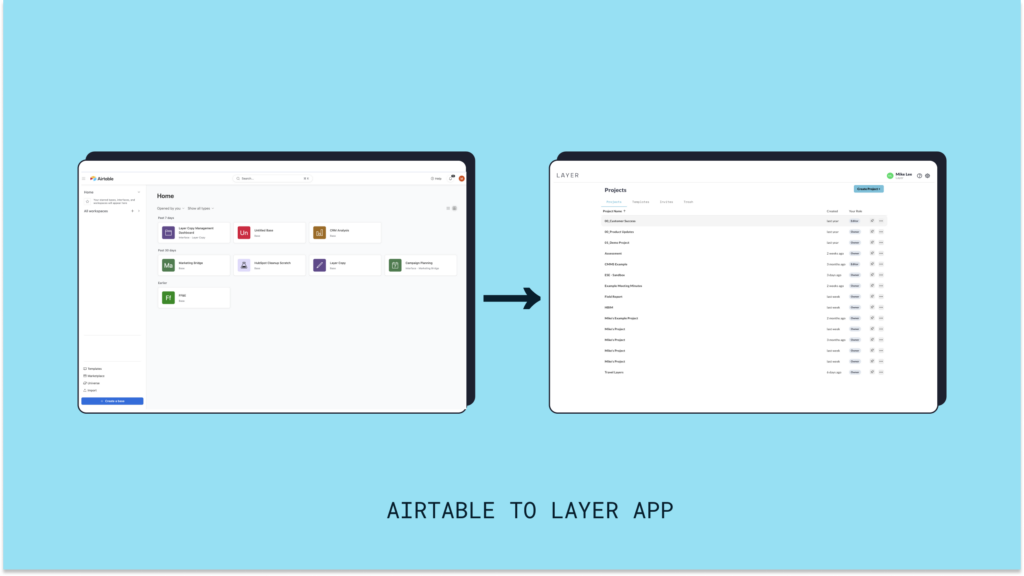 Airtable to Layer App